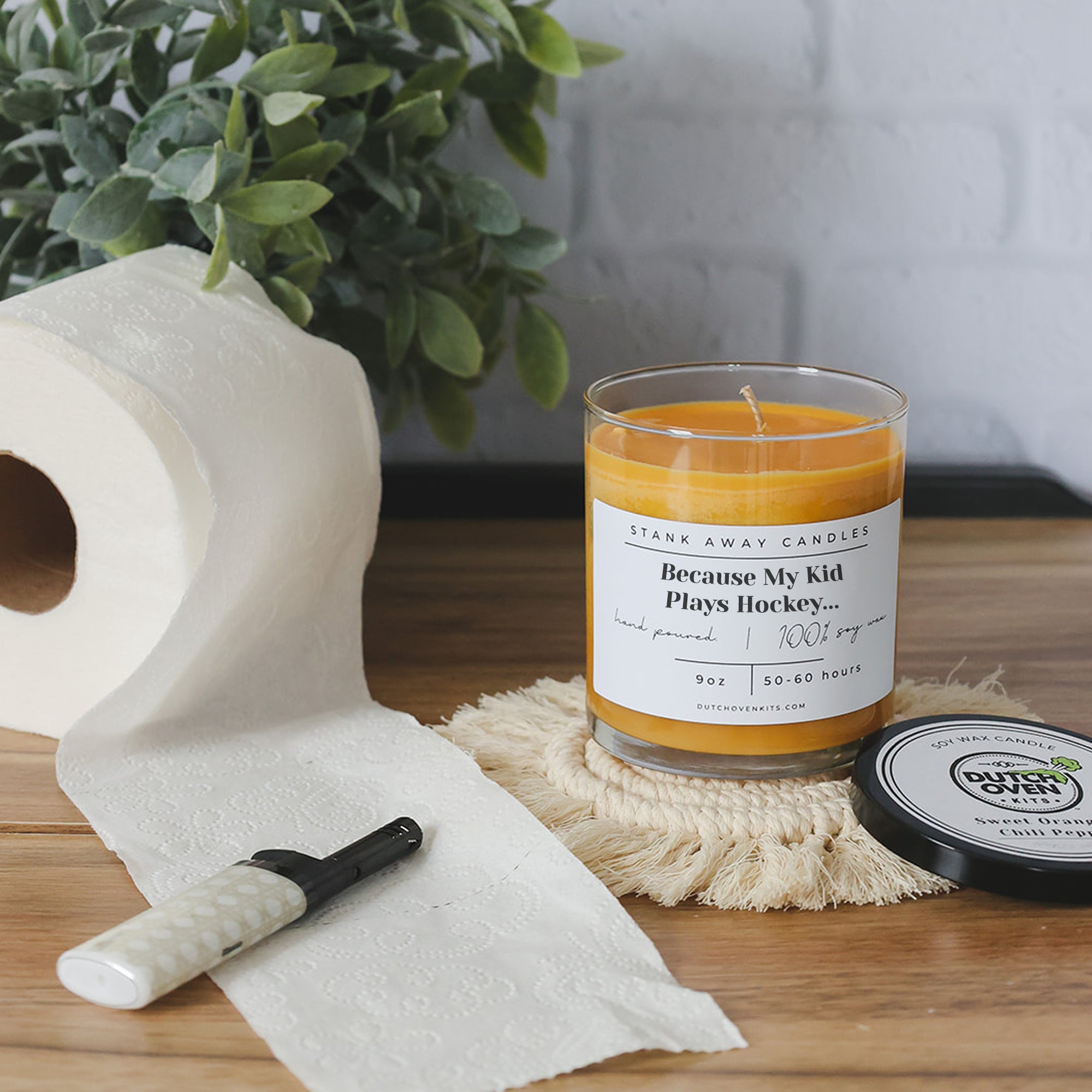 Because My Kid Plays Hockey - Natural Soy Wax Candle Soy Wax Candles Sweet Orange & Chili Pepper