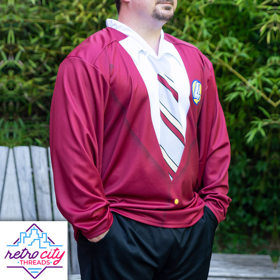 Anchorman Ron Burgundy Channel 4 News Team Custom Hockey Jersey – by Retro City Threads Hockey Jersey
