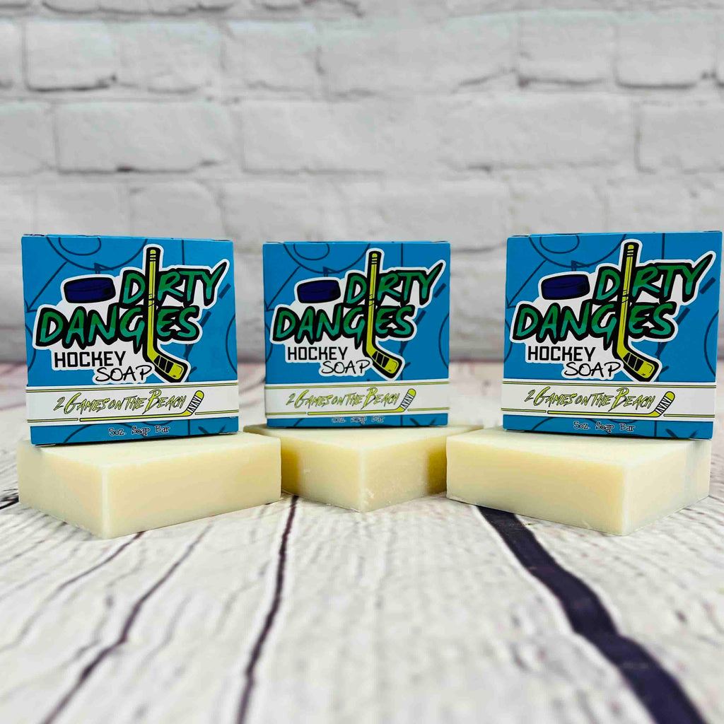 3 Pack Bundles - Dirty Dangles Hockey Soap Bars Natural Soap Bar 2 Games on the Beach Bundle