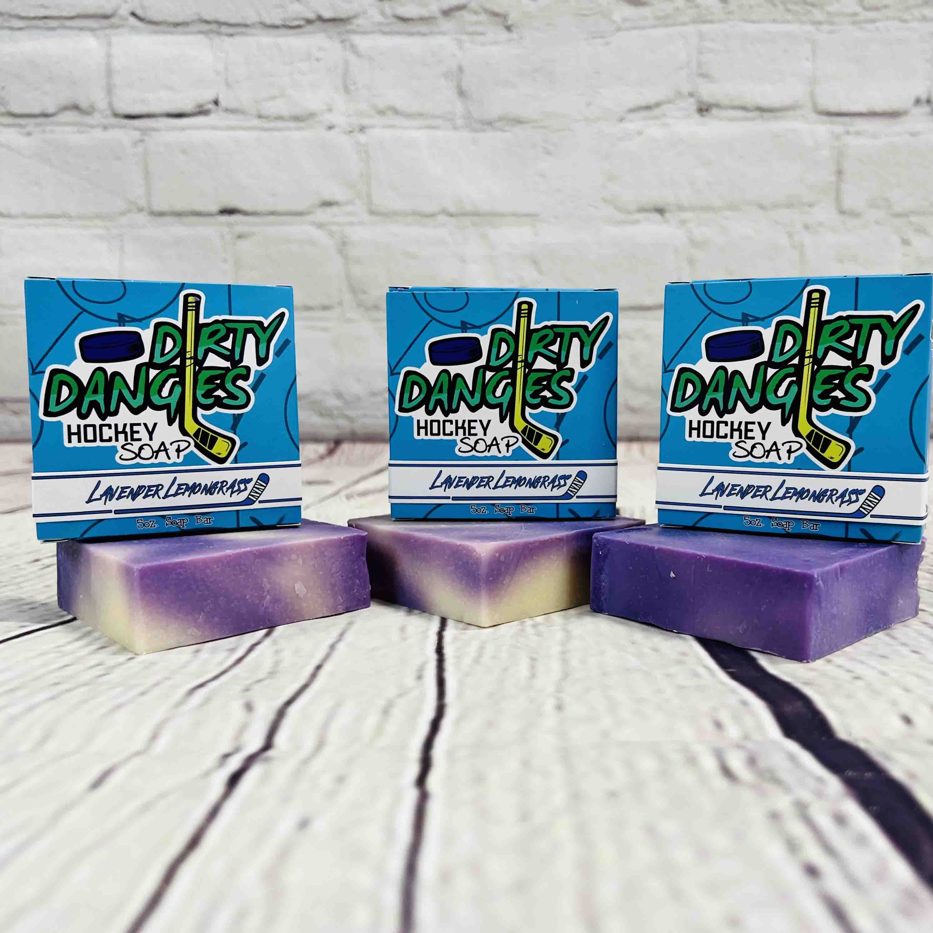 3 Pack Bundles - Dirty Dangles Hockey Soap Bars Natural Soap Bar Certified Beaut (Lavender Lemongrass) Bundle