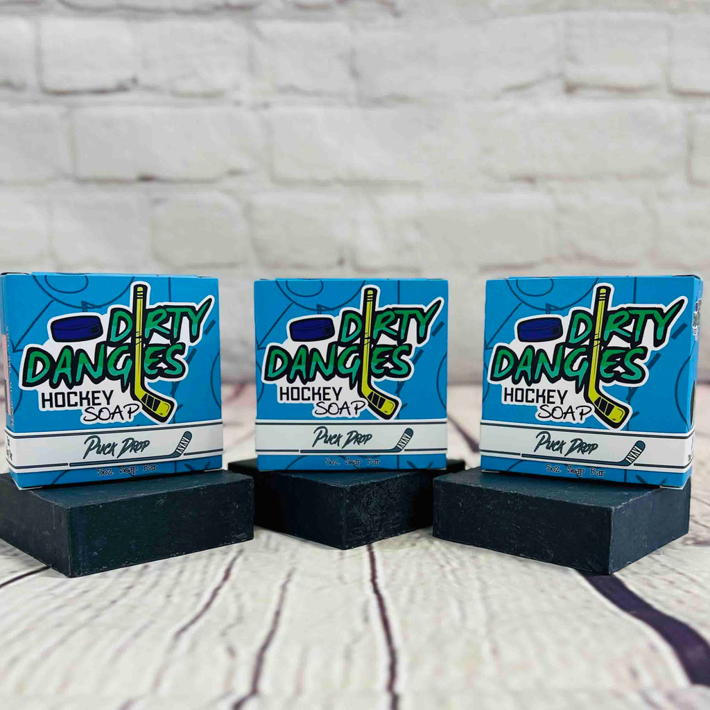 3 Pack Bundles - Dirty Dangles Hockey Soap Bars Natural Soap Bar Puck Drop Bundle