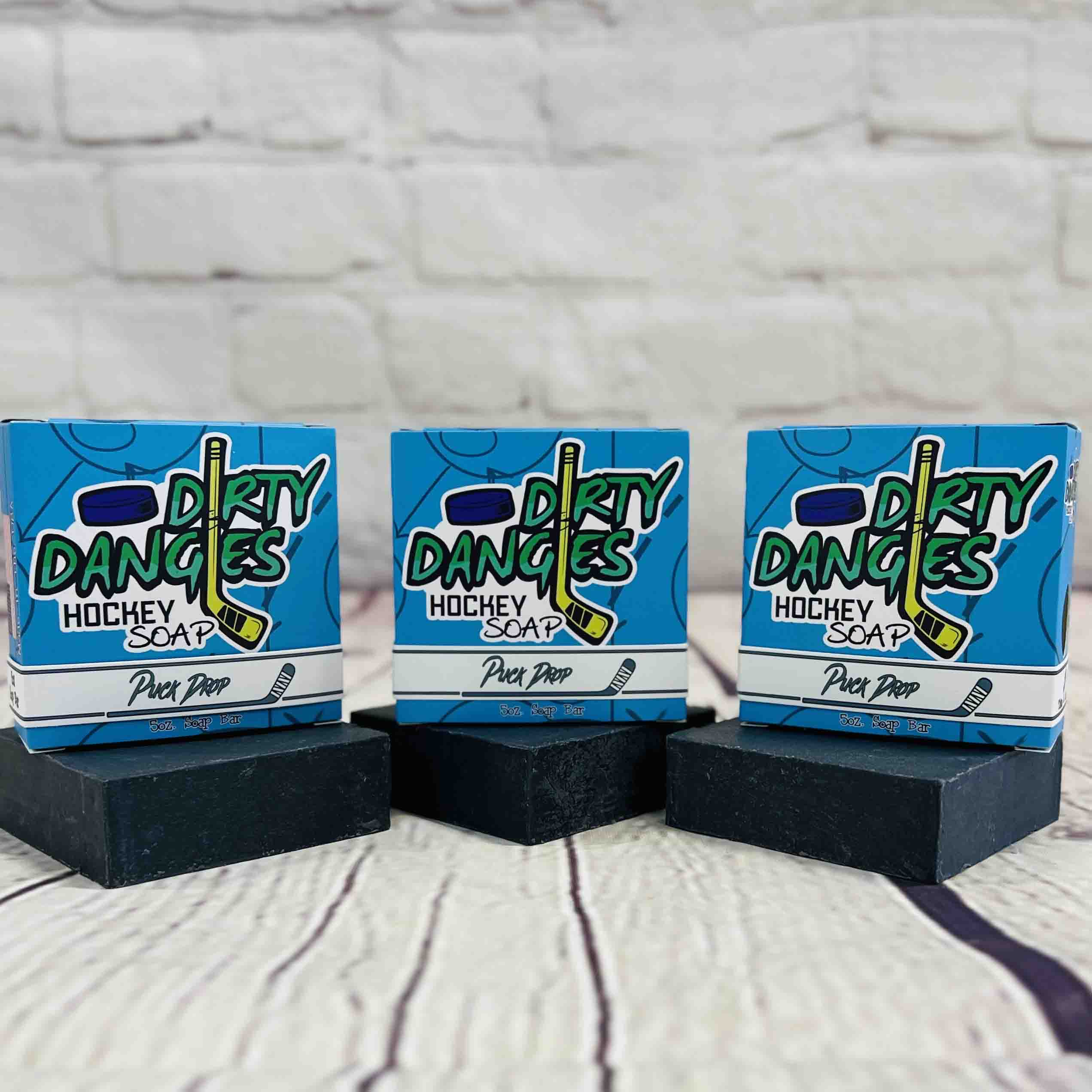 3 Pack Bundles - Dirty Dangles Hockey Soap Bars Natural Soap Bar Puck Drop Bundle