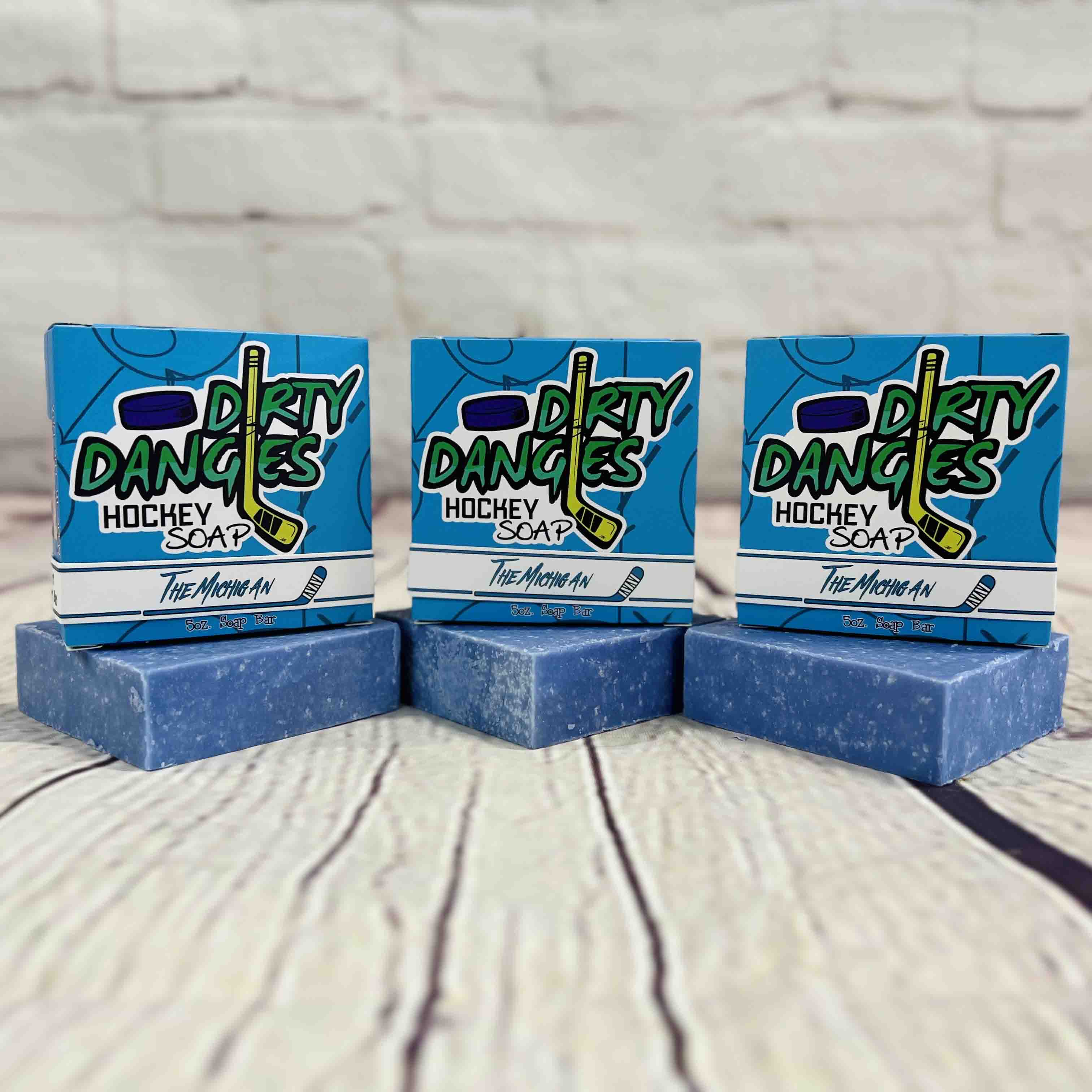 3 Pack Bundles - Dirty Dangles Hockey Soap Bars Natural Soap Bar The Michigan Bundle