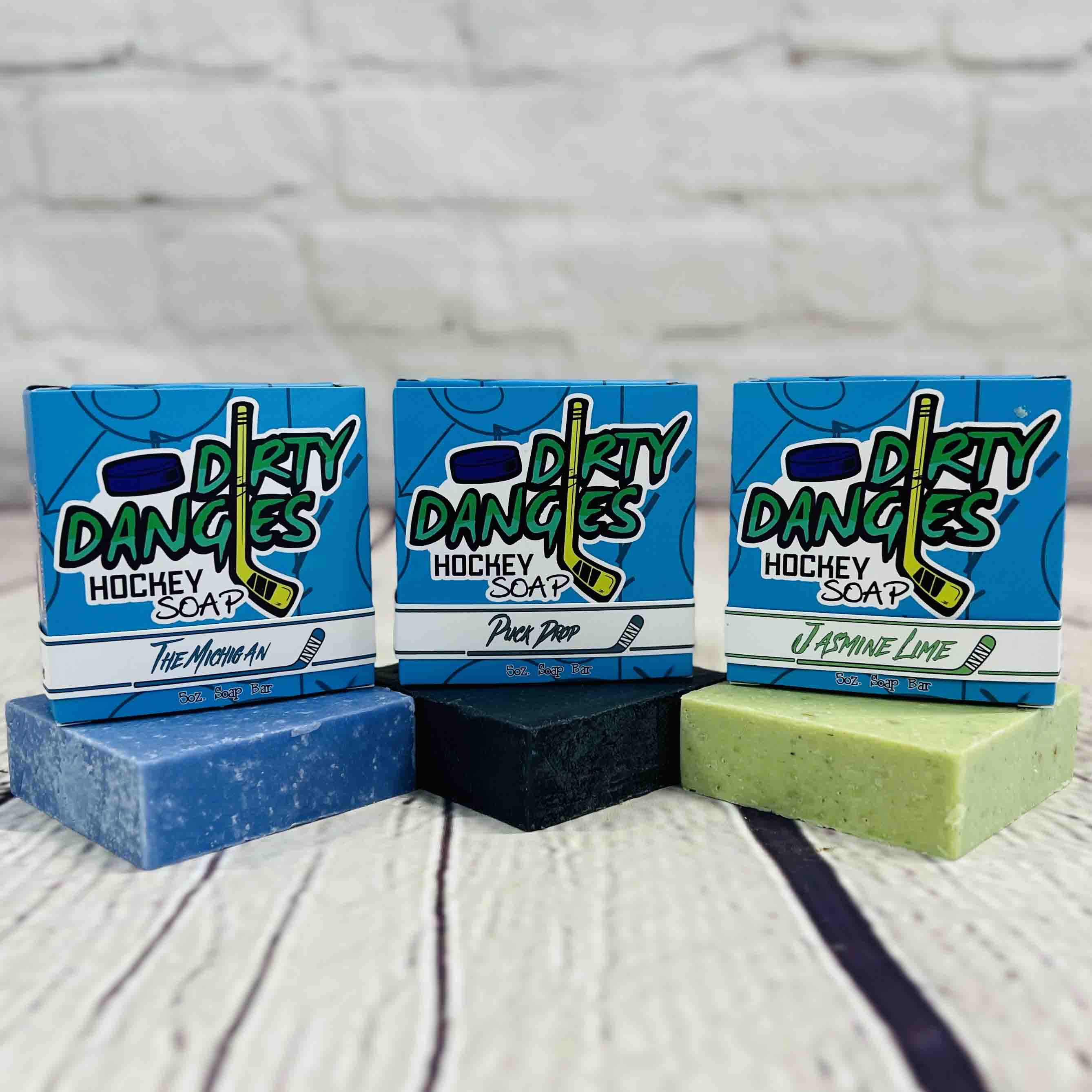 3 Pack Bundles - Dirty Dangles Hockey Soap Bars Natural Soap Bar Top Shelf Bundle