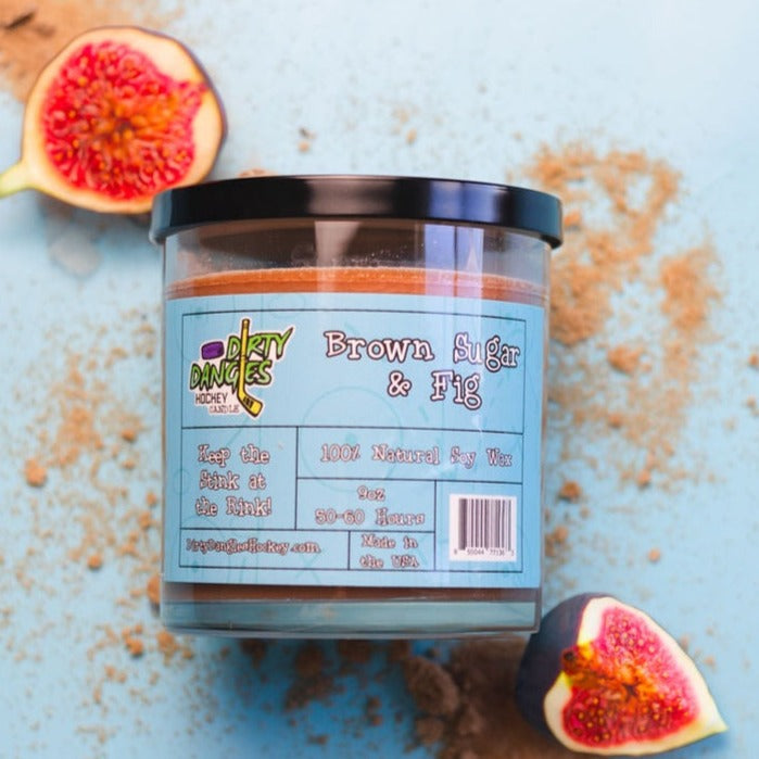 Dirty Dangles Hockey Candles Soy Wax Candles Brown Sugar & Fig