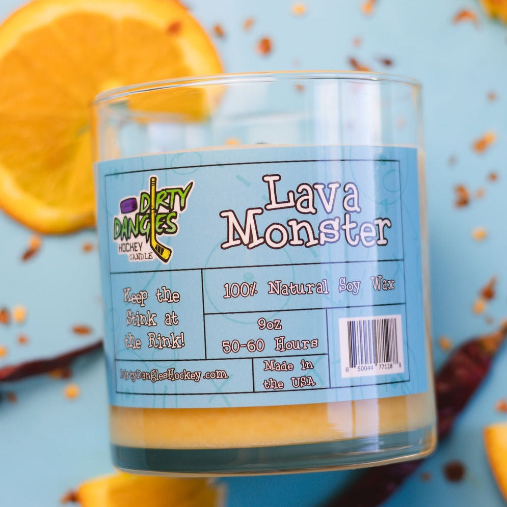 Dirty Dangles Hockey Candles Soy Wax Candles Lava Monster