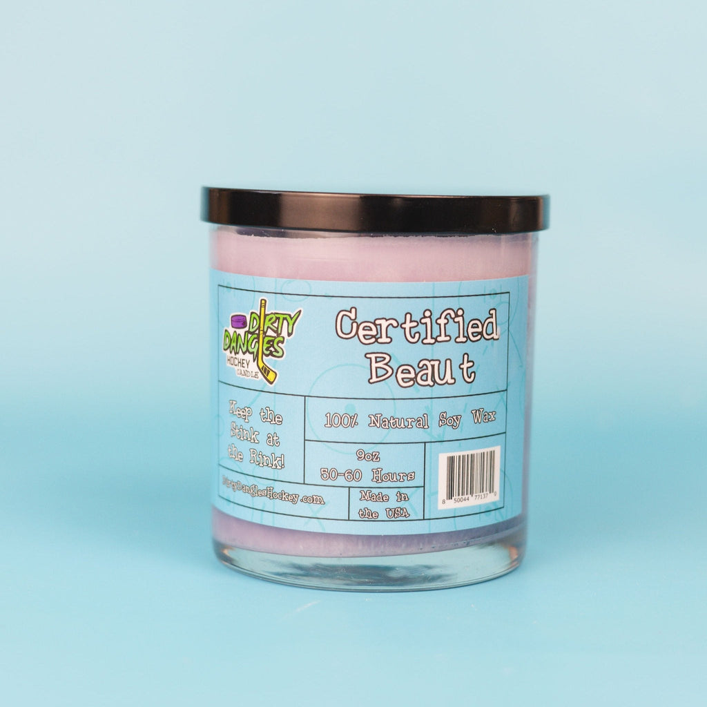 Dirty Dangles Hockey Candles - Certified Beaut (Lavender Lemongrass) Soy Wax Candles