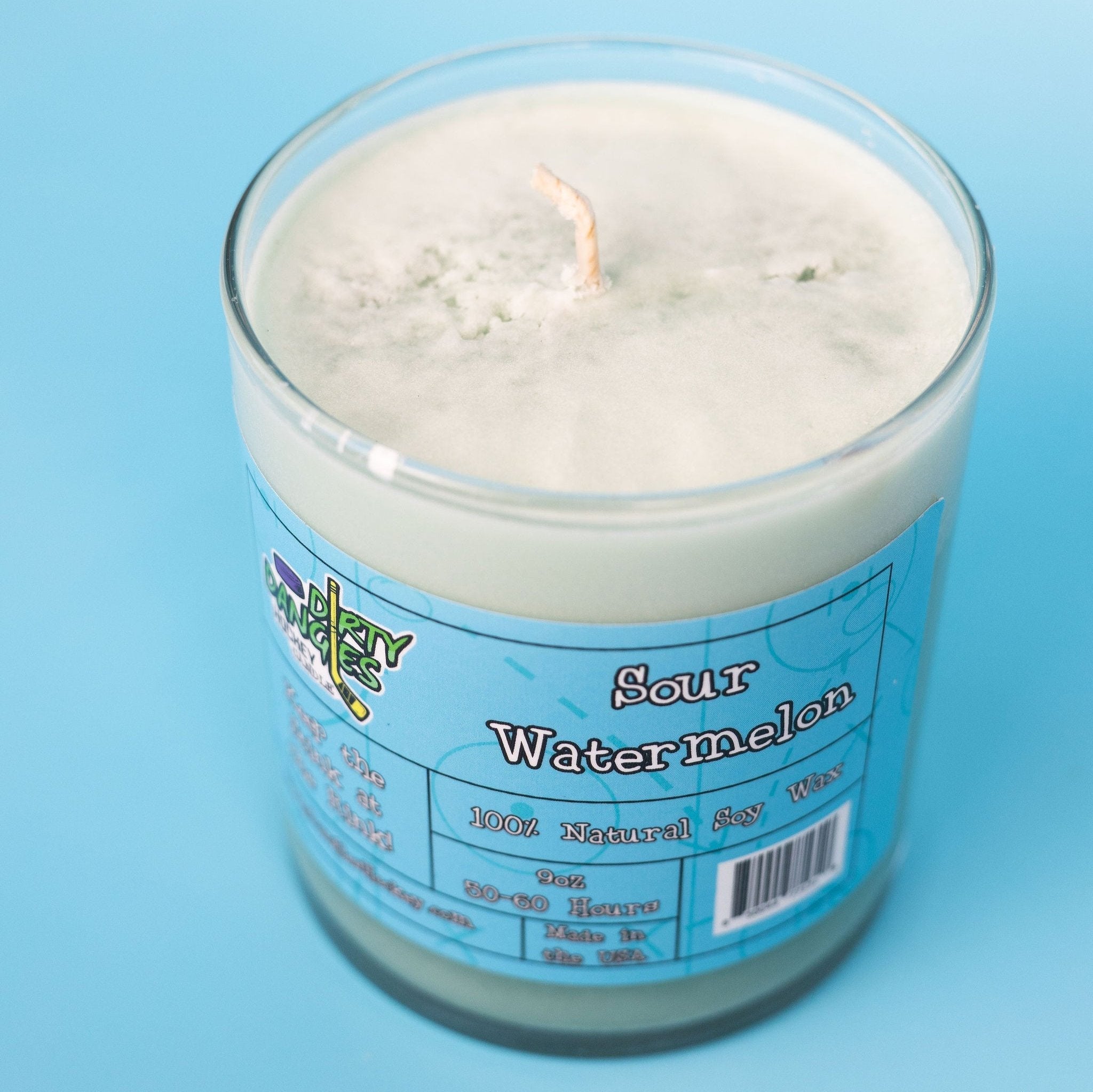 Dirty Dangles Hockey Candles - Sour Watermelon Soy Wax Candles