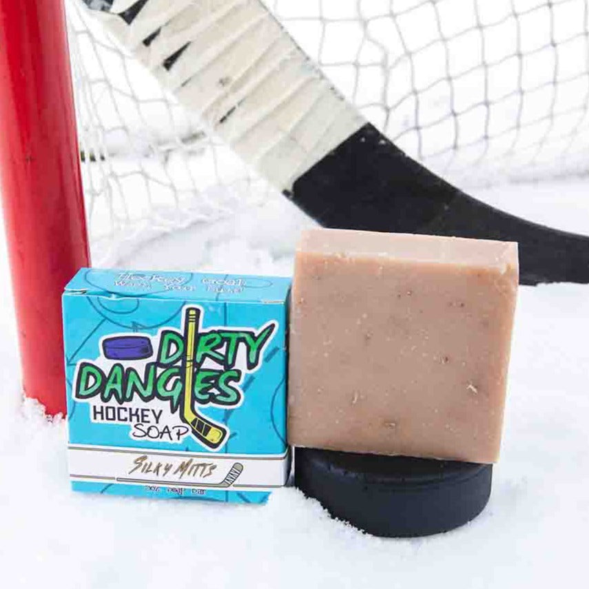 Dirty Dangles Hockey Soap Bars Natural Soap Bar Silky Mitts (Oatmeal Milk & Honey)