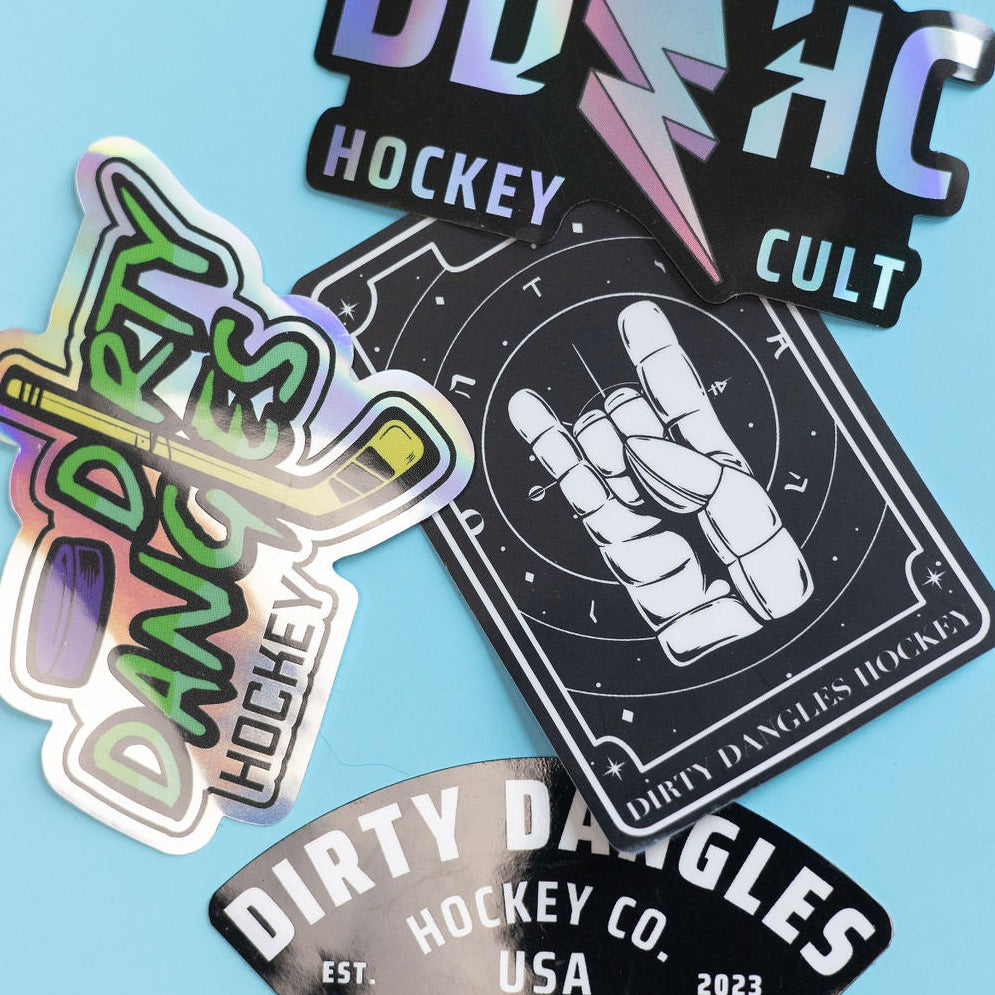 Dirty Dangles Hockey Stickers - 8 Pack Stickers
