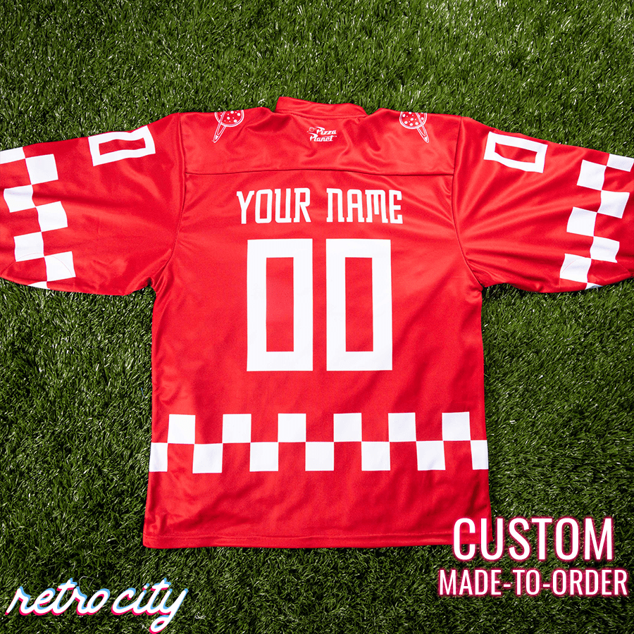 Pizza Planet Hockey Fan Jersey (Red) Hockey Jersey