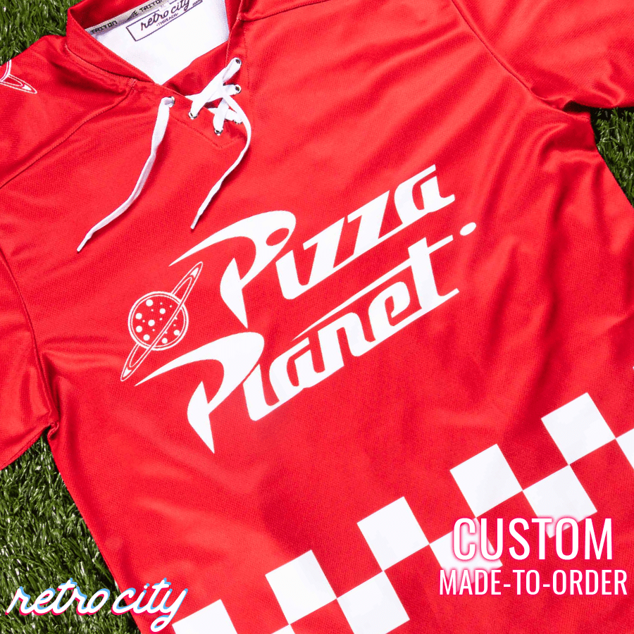 Pizza Planet Hockey Fan Jersey (Red) Hockey Jersey