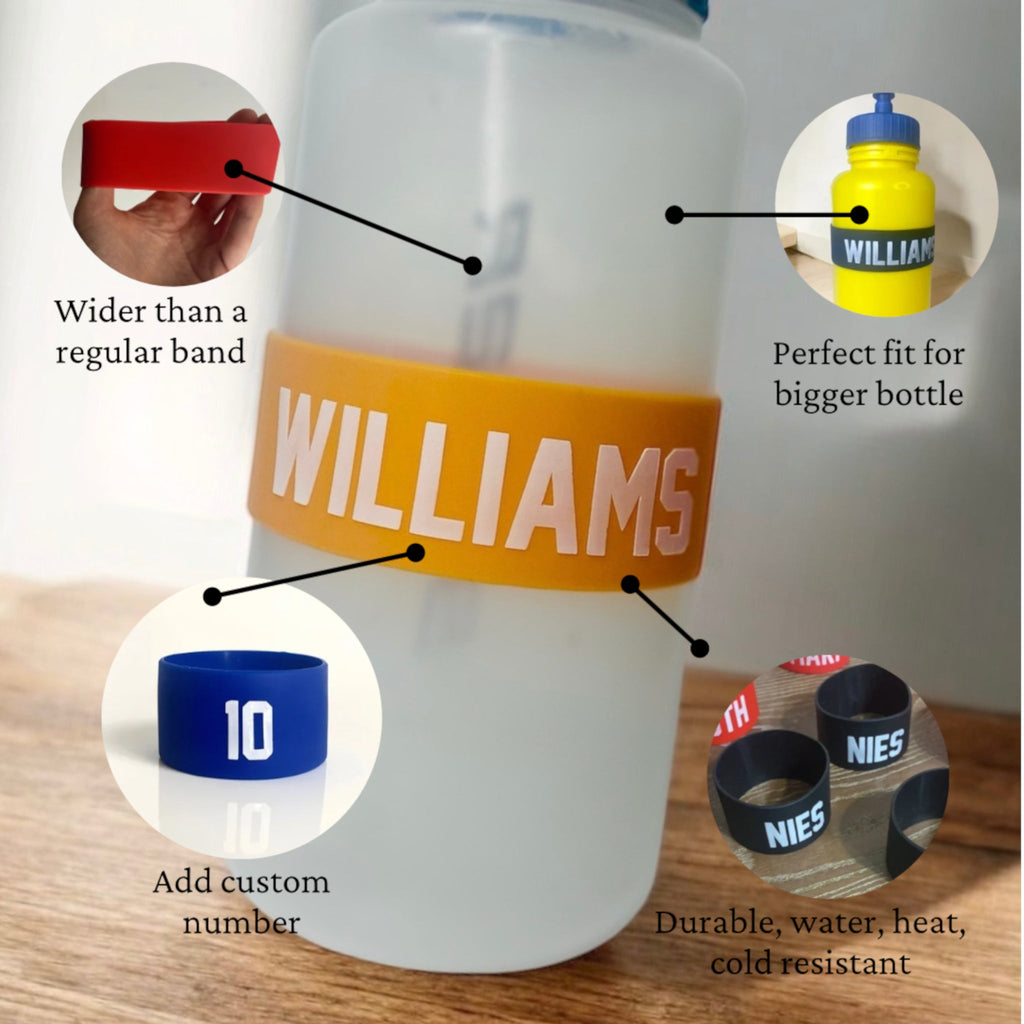 Large Custom Silicone Water Bottle Band – For Big Bottles, Bigger Personality