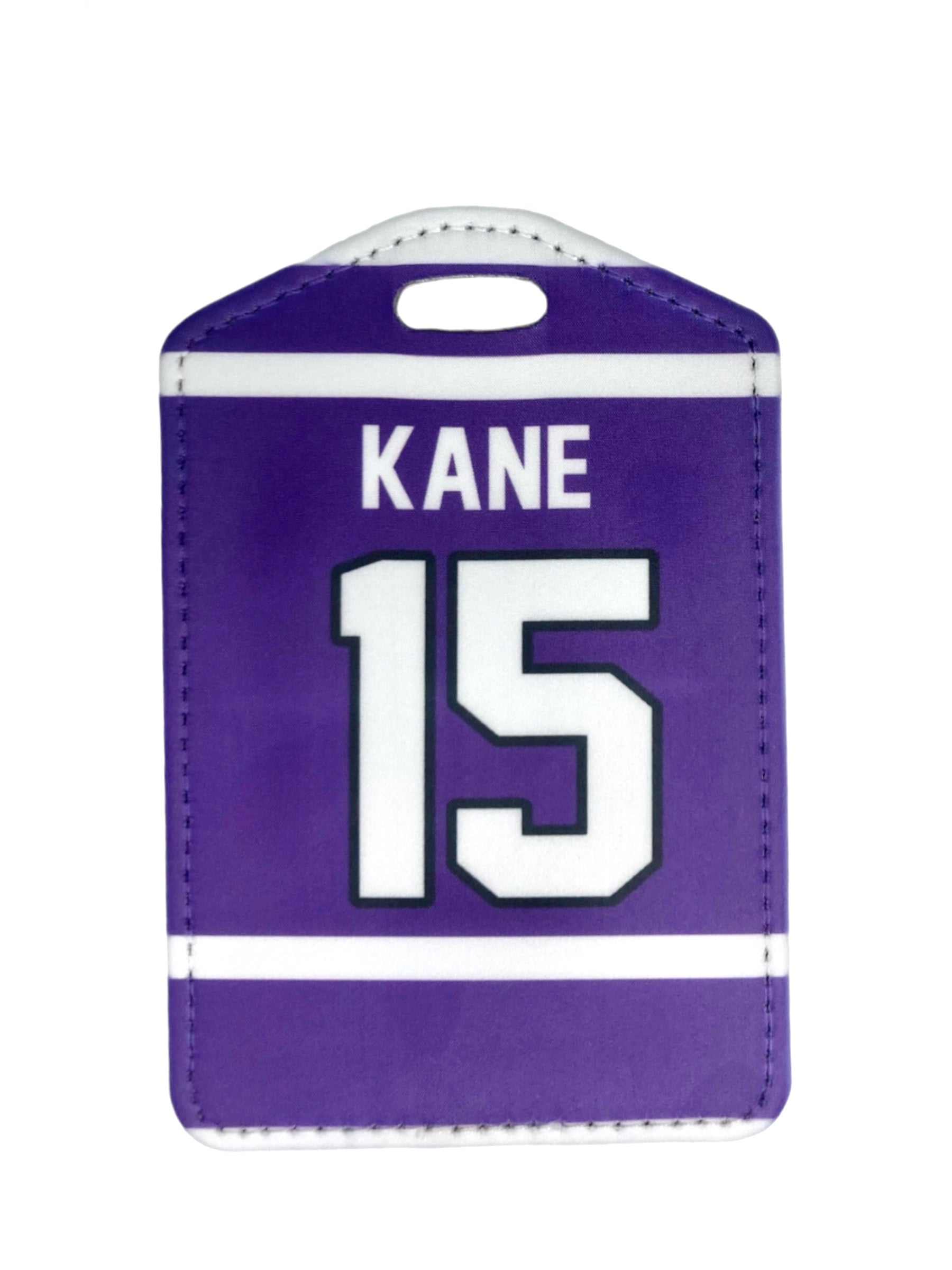Custom Hockey Bag Tag – Name & Number Purple