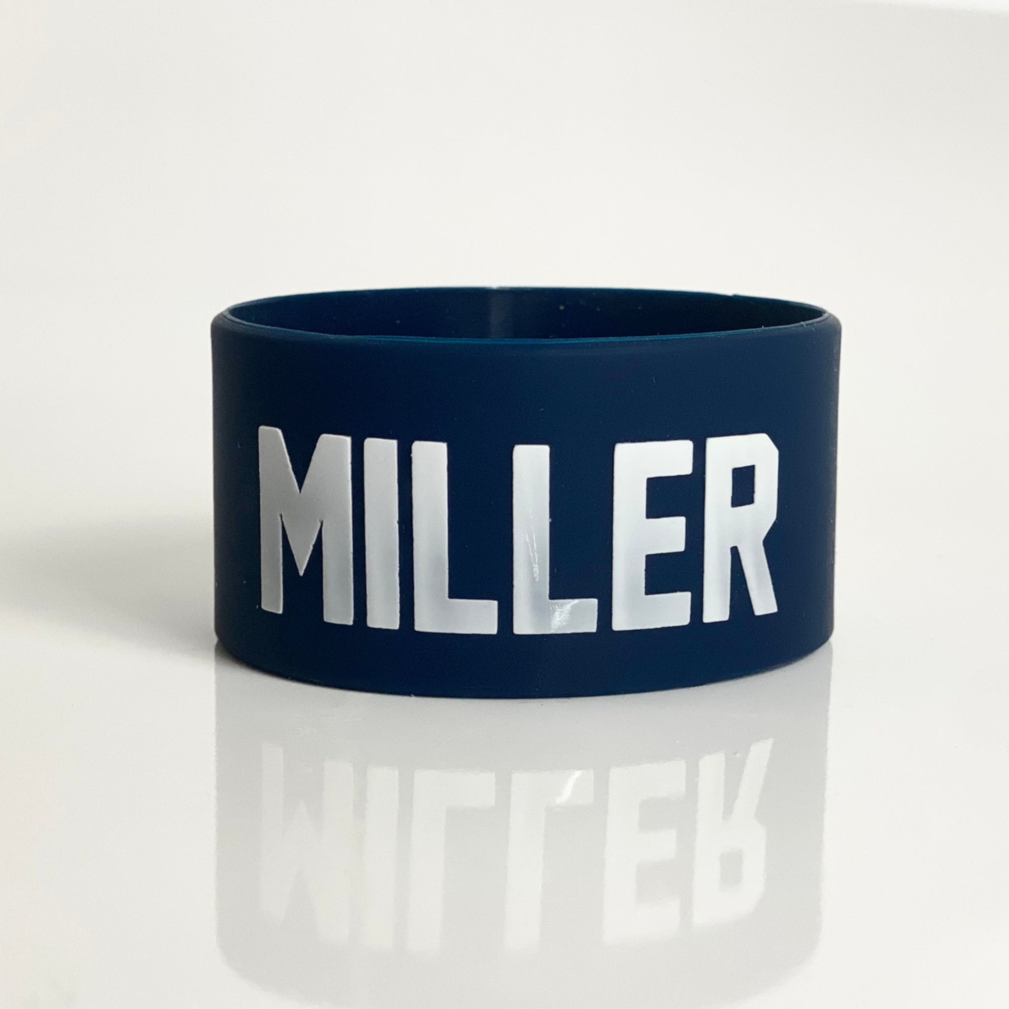 Custom Silicone Bottle Band – Name & Number Navy