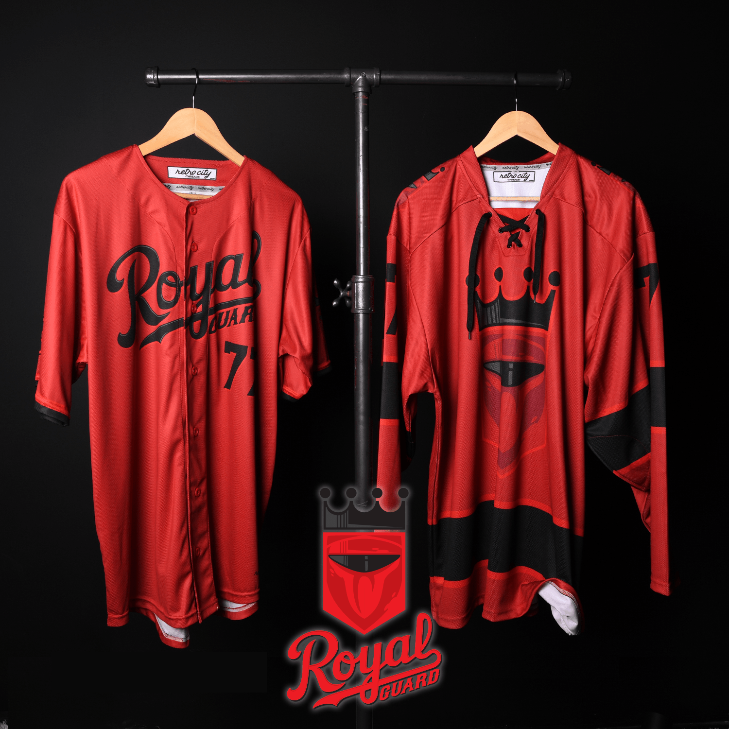 Royal Guard Dark Side Lace-up Hockey Jersey Sweater Hockey Jersey