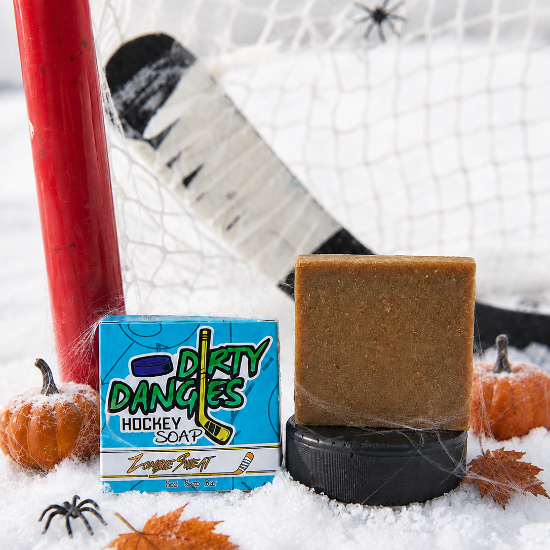 Dirty Dangles Hockey Soap Bars Natural Soap Bar Zombie Sweat (Pumpkin Spice)